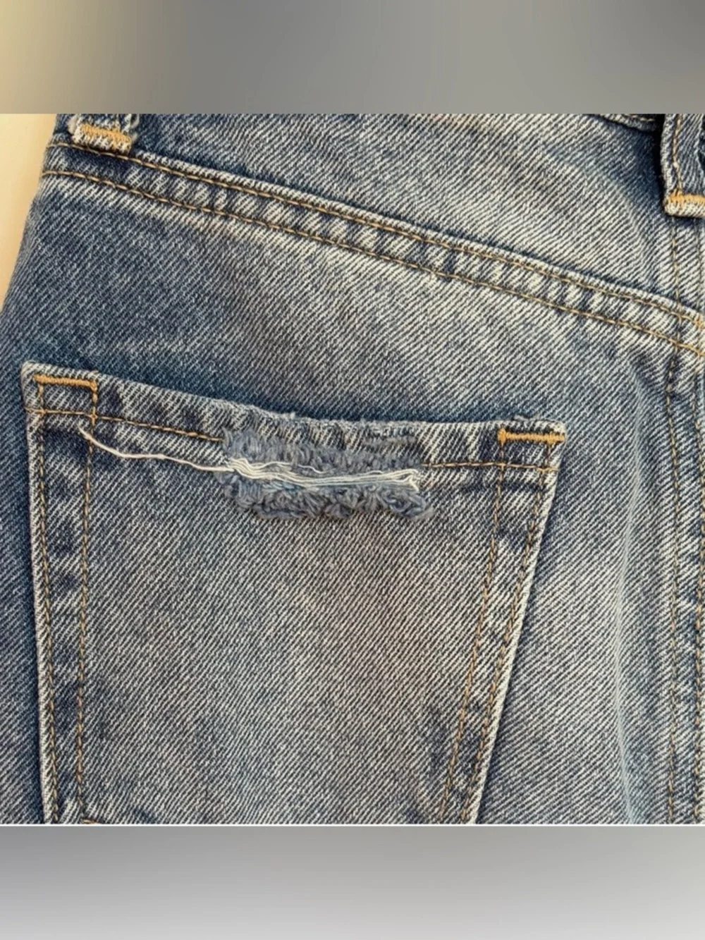 Willow & Root Dad Jeans XXS 22 Waist High Rise Distressed Straight Leg
